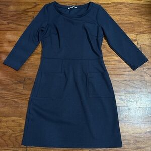 Dark Blue Long Sleeve Midi Dress GAP
